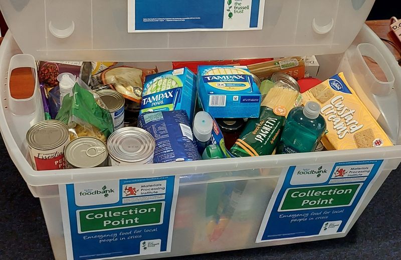 Local Foodbank supported by Materials Processing Institute Campus Businesses
